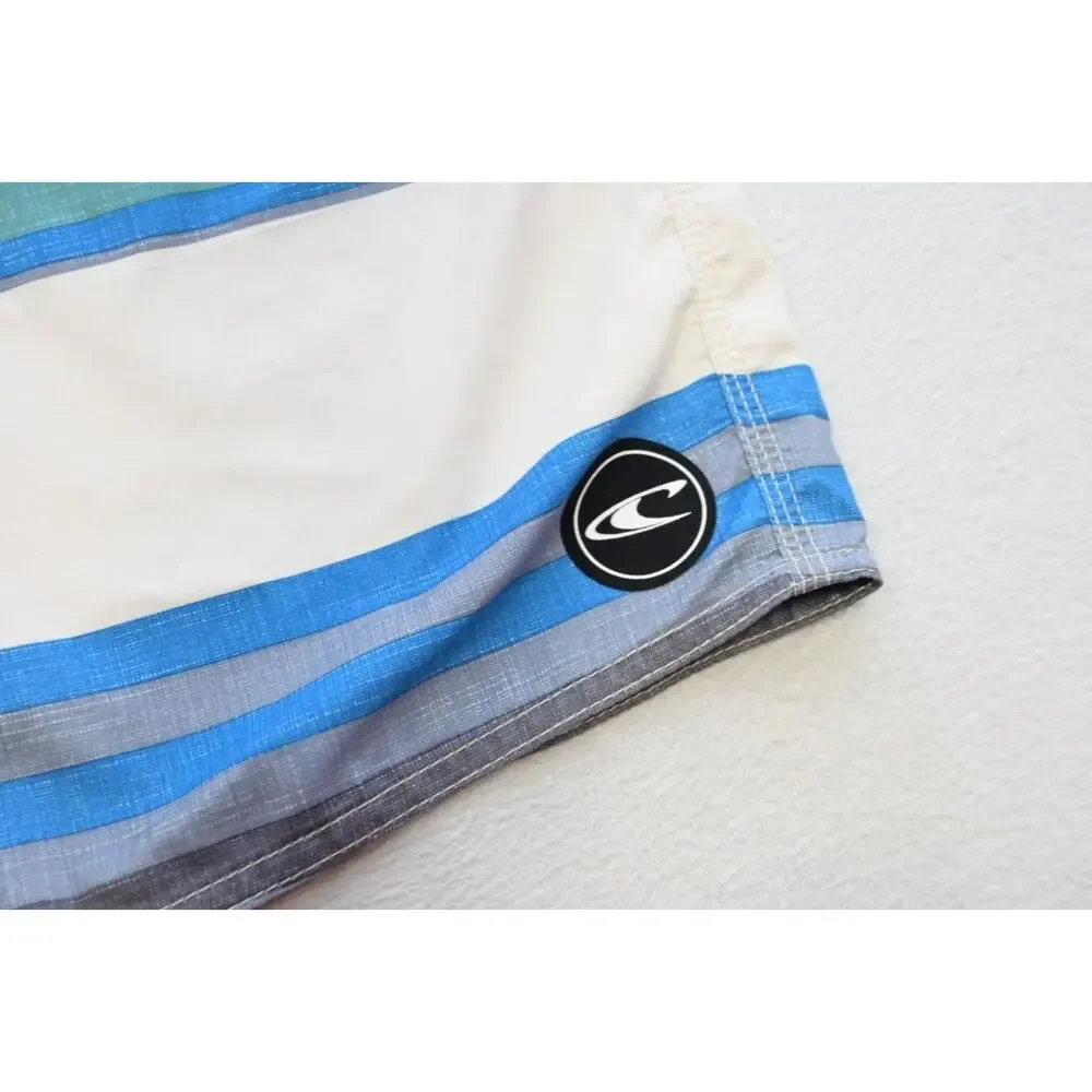 Oneill Cargo Board Shorts Striped Athletic‎ Surf Stretch Mens Size 34